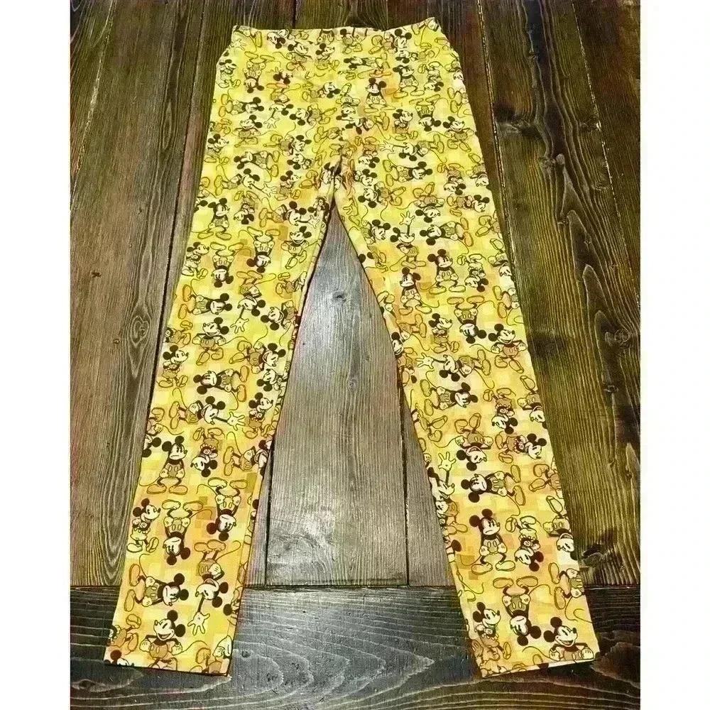 LuLaRoe Disney Mickey Leggings Yellow One Size